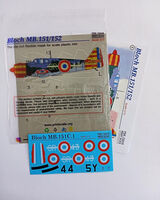 Bloch MB.151/152 Mask And Decal - Image 1