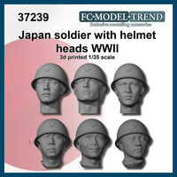 Japan Soldier With Helmet Heads WWII