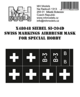 Siebel Si-204D Swiss markings airbrush mask