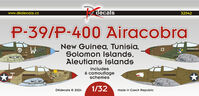 P-39/P-400 Airacobra - New Guinea, Tunisia, Solomon Islands, Aleutians Islands