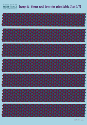 Lozenge A. German naval three color printed fabric - Image 1