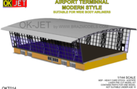 Airport Terminal Modern architecture style suitable for two wide body aircrafts